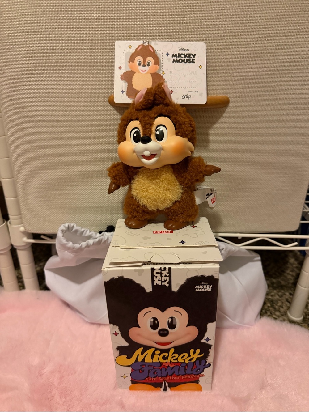 Disney Mickey Mouse Chip Plush Key Holder - Brown
